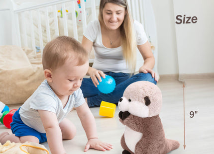 Otter Stuffed Animal Plushie Cute Sea Otter Plush Gift for Girls Boys 9.8”