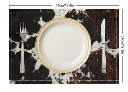 Bear Moose Deer Placemats Rustic Wildlife Moose Forest Animal Cabin Lodge Lake Pine Heat-Resistant Linen Table Place Mats for Dining Kitchen Country Camp Style Farmhouse Decor 12x18 in 6 PCS