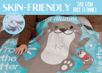 Otter Gifts for Girls, Otter Blanket, Gifts for Otter Lovers, Daughters, Flannel Plush Throw Blanket - 50"x 65" - Otter is My Spirit Animal, Always Be an Otter, I'm Not Like The Otters,