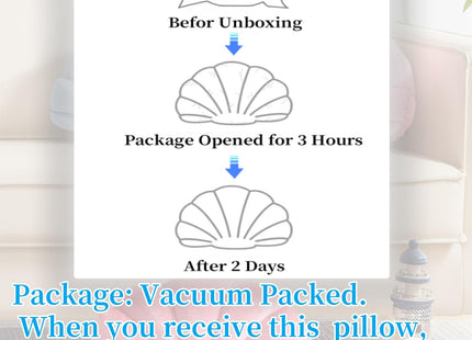 Vdoioe Shell Pillow，Seashell Decorative Pillow Seashell Shaped Throw Pillows 13x10 Inch Decorative Coastal Throw Pillows Beachy Room Decor Cute Beach Throw Pillows for Couch Bed Home Decor