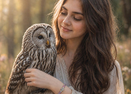 Wisedawn Owl Gifts for Women, Healing Natural Stone Owl Bracelet for Woman, Birthday Christmas inspiration Gift