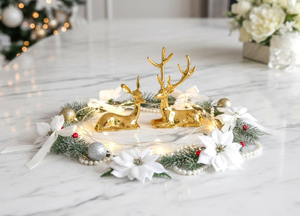 Ardax Golden Home Decor Deer Figurines, Simple