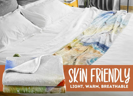 InnoBeta Lighthouse Throw Blanket - Flannel for Lighthouse Lovers - 50" x 65" White