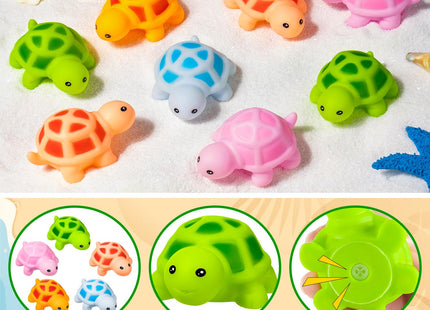 25PCS Mini Rubber Turtle Colorful Screaming Floating Squeaky Sea Turtle