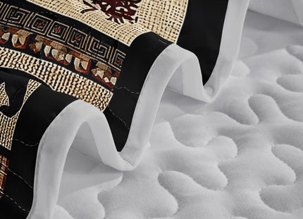 XYNHML Rustic Black Bear Quilt Bedding Queen 3Pcs Natural Forest Wild Hunt Animal Bear Canoe Bed Set Retro Tree Grid Pattern Bedspread Coverlet with 2 Pillowcases for Kid Boy Girl Teen Adult Bed Decor