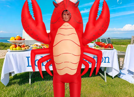 KOOY Inflatable Lobster Costume Adult, Inflatable Costume For Adult, Blow Up Crawfish Costumes Women/Men for Funny Party, Lobster Dress, Onesie For Mardi Gras/Halloween
