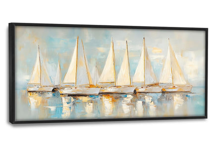 Sailboat Wall Art Abstract Nautical Pictures Wall Decor Framed Canvas Prints Artwork Paintings Home Office Decorations for Living Room Bedroom Dinning Room Corridor 60"x30"
