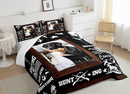 Feelyou Duck Hunting Comforter Hunting and Fishing Bedding Set for Kids Boys Girls Dog Hunter Comforter Set Wild Animal Inner Fill Duvet Set 1 Comforter Set with 1 Pillowcase Toddler Size