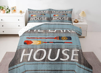 Feelyou Lake House Paddle Comforter Set Twin Size Kids Boys Girls Bedding