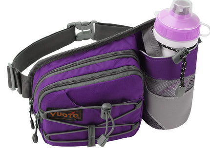 YUOTO Waist Pack with Water Bottle Holder for Running Walking Hiking Hydration Belt