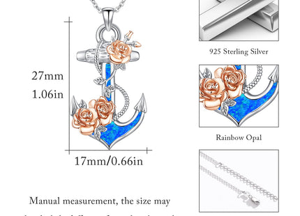 925 Sterling Silver Anchor Necklace for Women