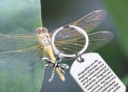 MYOSPARK Dragonfly Keychain Graduation Gift Dragonfly Lovers Gift Encouragement Gifts for Her (Dragonflies Keepers KC)