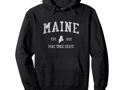 Maine Hoodie Vintage Sports Design (Unisex) Pullover Hoodie