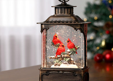 DenicMic Cardinal Snow Globe Lantern Christmas Decorations Indoor