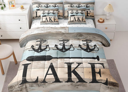 Erosebridal Lake Themed Bed in A Bag,Lake House Comforter Set Camper Twin
