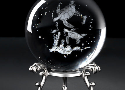 MAIBAOTA Sea Turtle Gifts for Women 3D Crystal Ball Turtle Themed Figurines