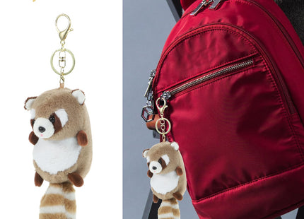 Abaodam Raccoon Keychains Plush Stuffed Animal Keychain Soft Raccoon Toy