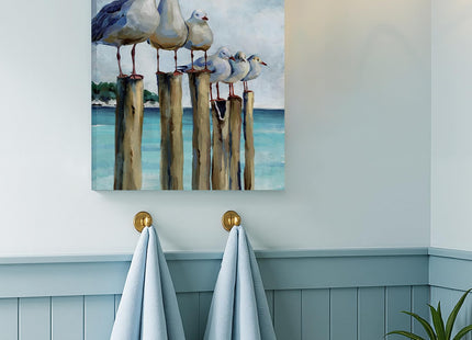 SUMGAR Canvas Wall Art, Coastal Seagull Room Decor, 12x16 Inch