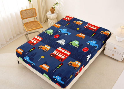 Erosebridal Boys Bed Sheet Set 3D Shark Fish Fitted Sheet Hawaiian Beach Theme Bedding Set for Kids Teens Young Man Ocean Sea Wave Fitted Sheet for Bedroom Dorm Decorative