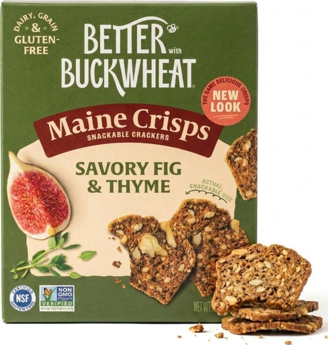Maine Crisps Fig & Thyme Crisps, 4 Oz (Pack of 1)