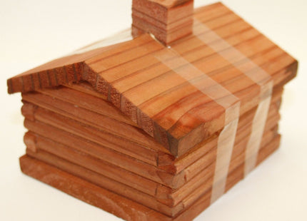 Paine's Medium Log Cabin Incense Burner Comes with 10 Balsam fir logs