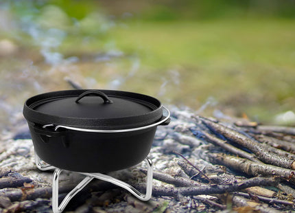 Stanbroil 8" Stainless Steel Folding Dutch Oven Lid Stand for Campfire