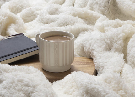 Carstens, Inc. Ultra Premium Super Soft Plush Sherpa Fleece Oversized Throw Blanket 54" x 68", Pinecone
