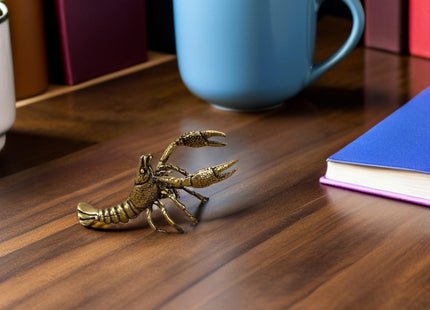 Toddmomy Copper Lobster Feng Shui Brass Statue Archaize Artware Garden Sculpture Figurine for Home Tea Table Graden Yard Collectible Feastival Decor