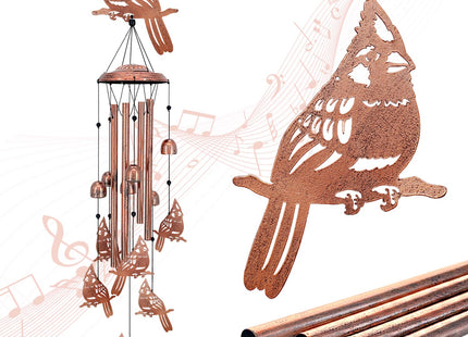 Cardinal Metal Wind Chimes for Outside,Cardinal Gifts for Women & Men