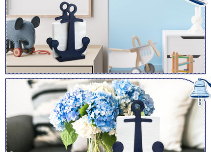 Reallnaive Anchor Napkin Holder Vintage Tabletop for Summer Parties