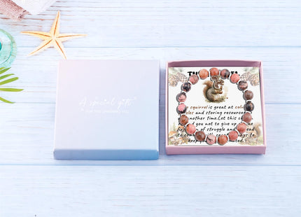 Fullrainbow Cute Squirrel Bracelet for Women Squirrel Gifts for Squirrel Lover Squirrel Spirit Animal Gifts Squirrel Bracelet (Brown Squirrels Gifts)