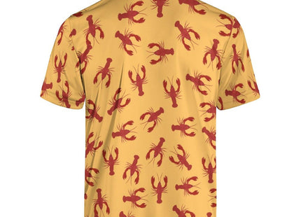 INZVKJLU Crawfish Shirt for Men Lobster Shirt Funny Golf Shirts Men