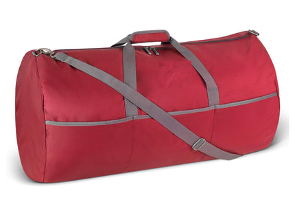 Amazon Essentials Extra Large Foldable Nylon Duffel Bag for Travel/Storage with Zippered Pockets, 32.4", 150L, 50-LBS Capacity, Red (Previously Amazon Basics)