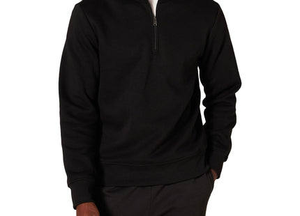 Amazon Essentials Men's Long-Sleeve Quarter-Zip Pullover Fleece Sweatshirt, Midweight, Black, Large