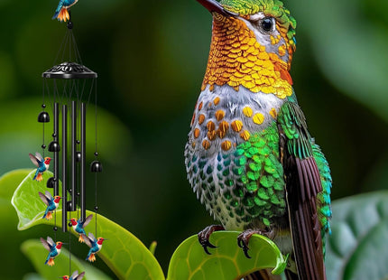 Hummingbird Wind Chimes for Outside, Hummingbird Gifts for Women/Men/Mother