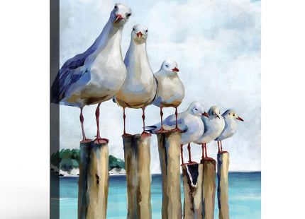 RJETZMU Seagull Decor, Beach Wall Art, Coastal Canvas, 16x24 Ready to Hang