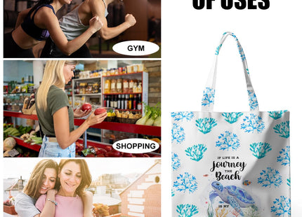 CSHVJ Sea Turtle Tote Bag Turtle Gifts for Women Friend Beach Bag