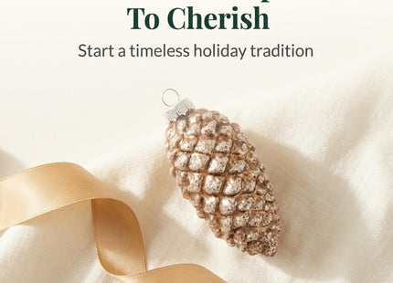 Sullivans Glittered Glass Glittered Pinecone Christmas Ornament