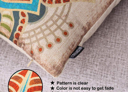 TRENDIN Beach Christmas Pillow Cover 18X18 for Couch Sea Ocean Decor Crab Square Linen Cushion Case Sofa Home Decorations PL1105TR