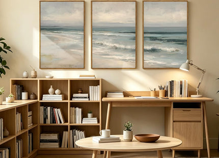InSimSea Oversized Vintage Landscape Art, Coastal Picture, 3Pcs,16x24in