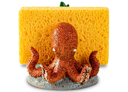 dgudgu Resin Octopus Sponge Holder for Kitchen Sink Gadget Countertop Decor
