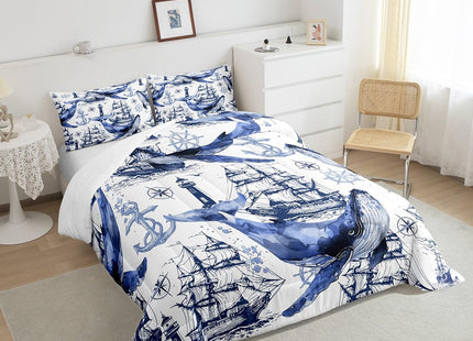 Feelyou Kids Whale Comforter Set Full Size Ocean Bedding Set Boys Girls