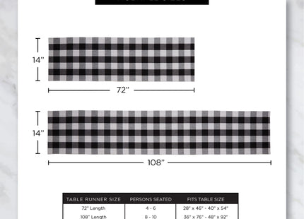 DII Fringed Check Tabletop, Table Runner, 14x72, Pumpkin Spice