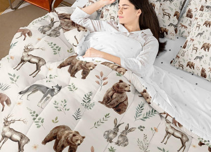 Erosebridal Woodland Animals 7 Piece Comforter Set Full Size