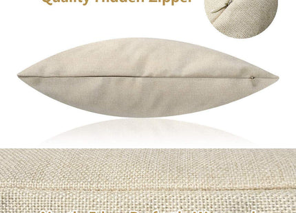 rouihot Set of 4 Linen Throw Pillow Covers 20x20 Inch Christmas Sea Starfish Scallop Home Decor Pillowcase Square Cushion Covers for Sofa Bed Couch Car