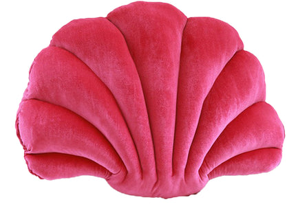 GFONYLG Shell Pillow Accent Decorative Throw Pillows Seashell Shaped Soft Pillow Cushions Push Home Decor Pillows for Living Room Bedroom Couch Sofa(Hot Pink,13 X 10 Inches)