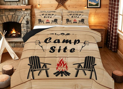 Erosebridal Camper Decor Comforter Set 3 Pieces, Lake House Bedding Set