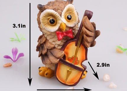 SMANSNAY Owl Decor Statue, Home Office Ornaments, Cute Owl Figurines for Home Decoration, Great Owl Gifts for Women, Boys, Girls(Pack of 4)