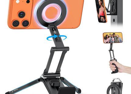 OMOTON TP02 [360° Rotating] Stable Clip Magnetic Phone Tripod for iPhone 17