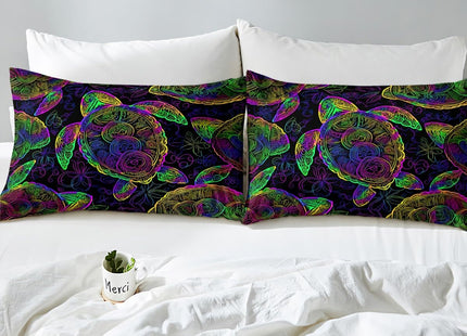 Feelyou Sea Turtle Fitted Sheet Ocean Creature Bed Sheet Set Sea Animal Bedding Boho Mandala Sheet Set Twin Size Includes 1 Sheets & 1 Pillowcase (No Flat Sheet)